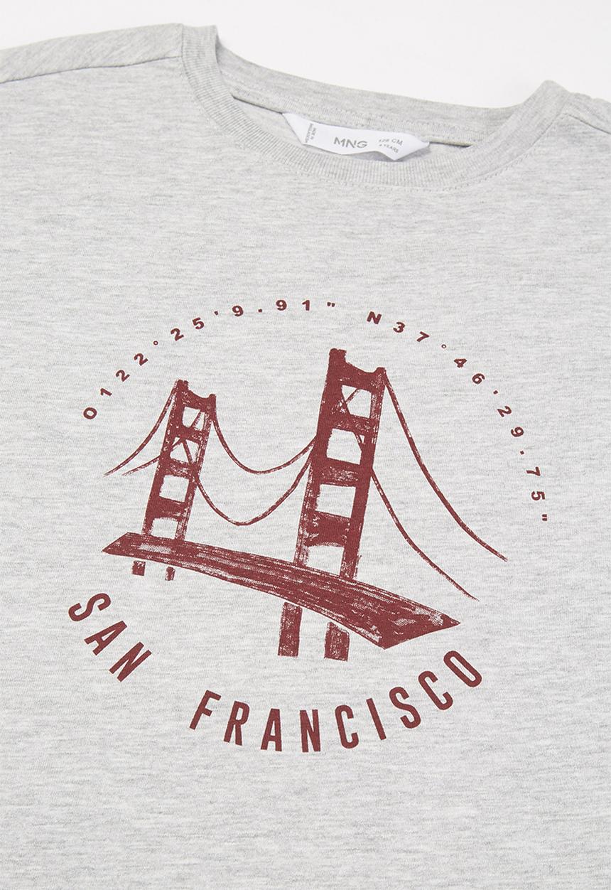 MANGO - Citie short sleeve tee - grey 