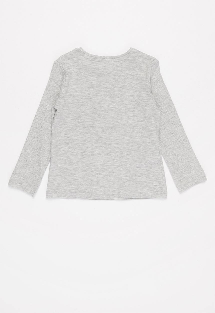 MANGO - Marcos long sleeve tee - grey 