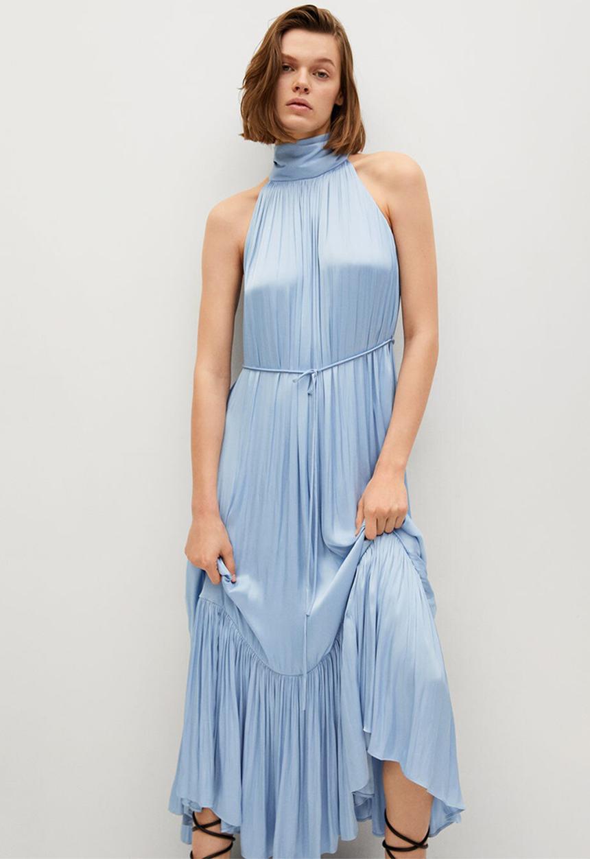 MANGO - Dress kaiman - light blue