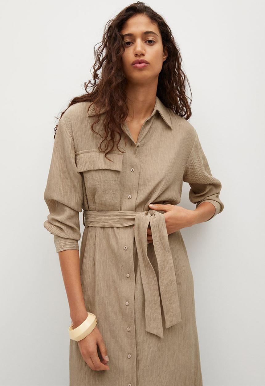 MANGO - Dress nina - light beige