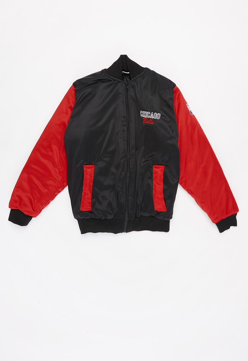 NBA - Bulls icon logo bomber jacket - black & red