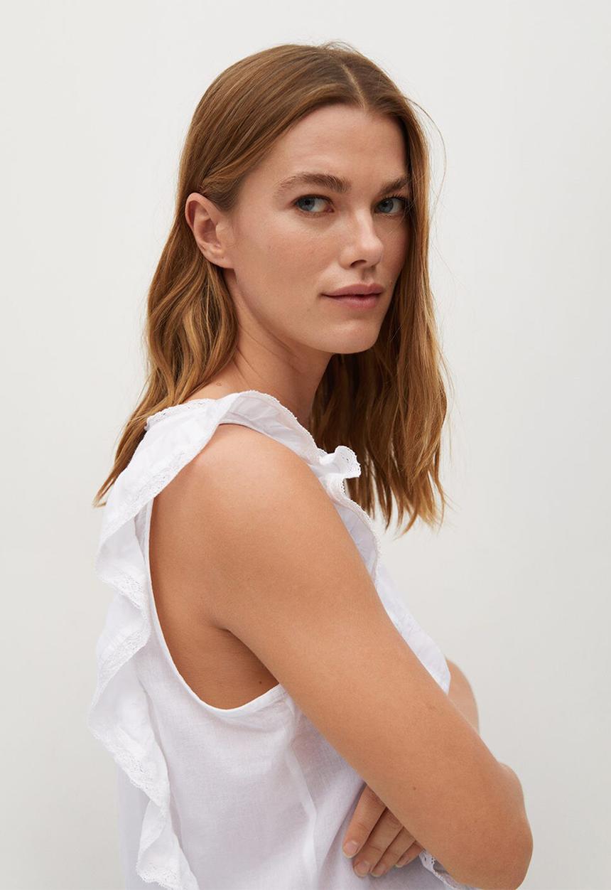 MANGO - Blouse romi - white
