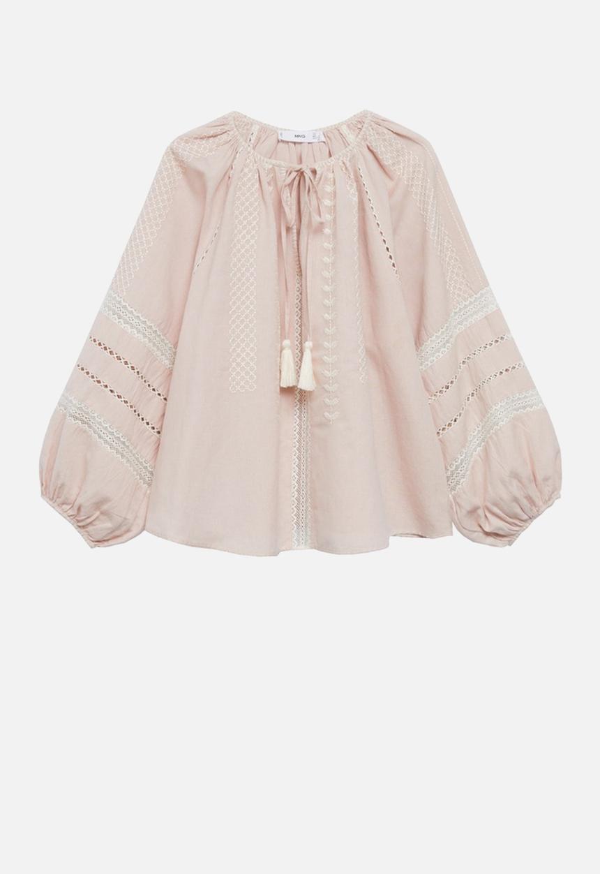 MANGO - Blouse balki - light pink