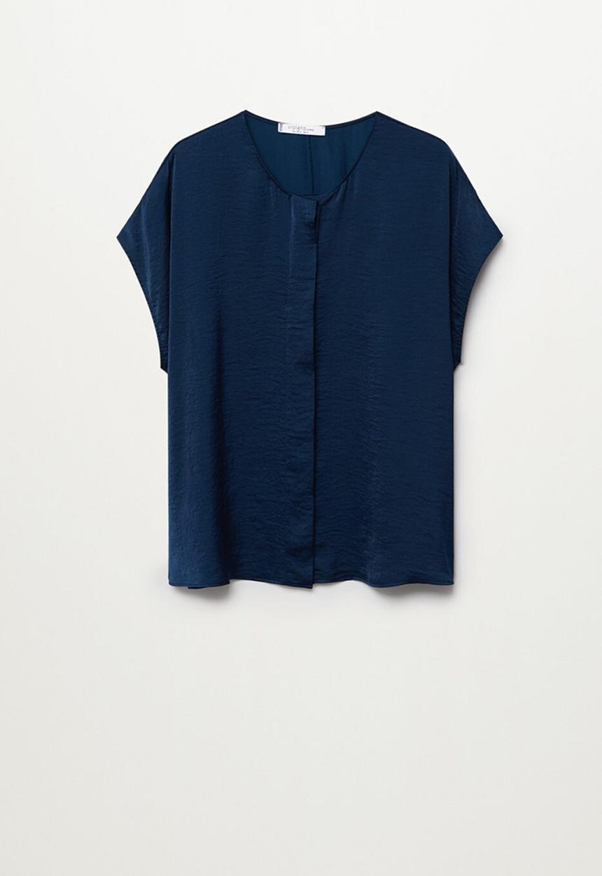 Violeta by Mango - Plus blouse agua - navy