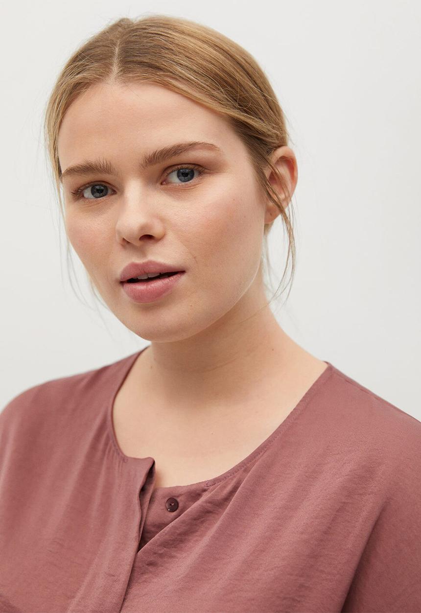 Violeta by Mango - Plus blouse agua - pink