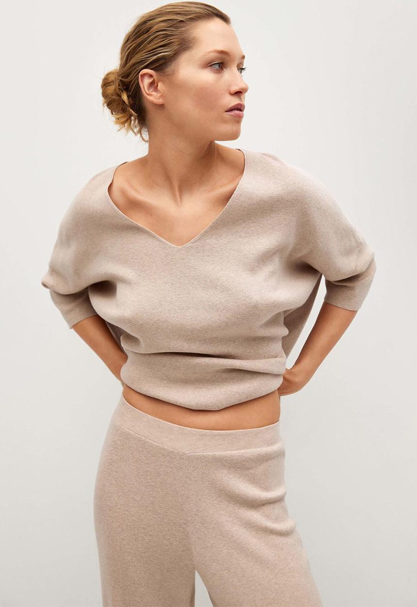 MANGO - Sweater guiroa - light brown