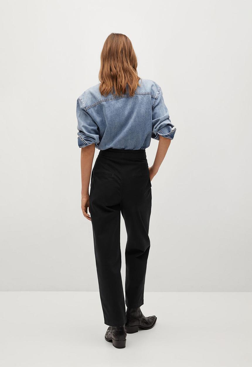 MANGO - Trousers slow - black