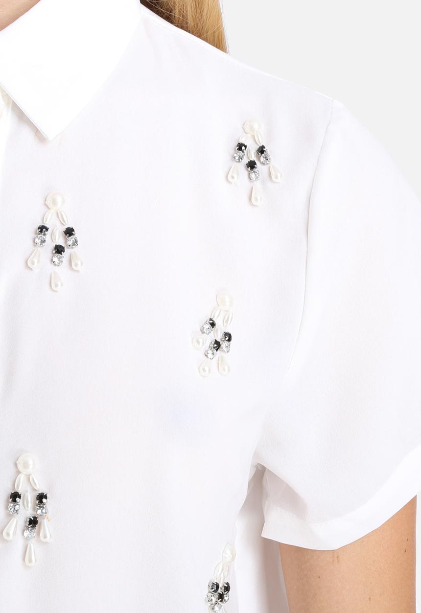 Glamorous - Beaded Short Sleeve Shirt