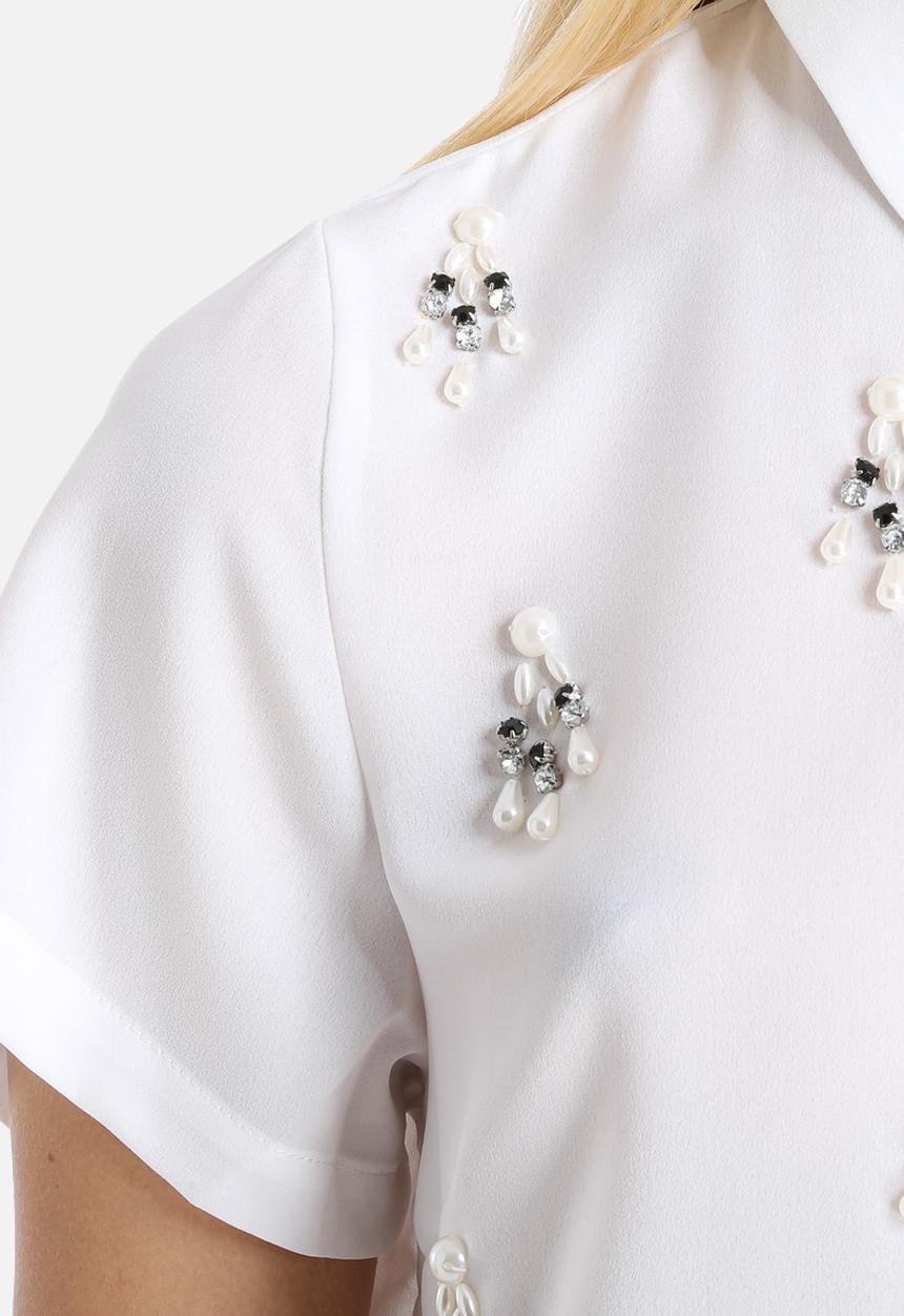 Glamorous - Beaded Short Sleeve Shirt