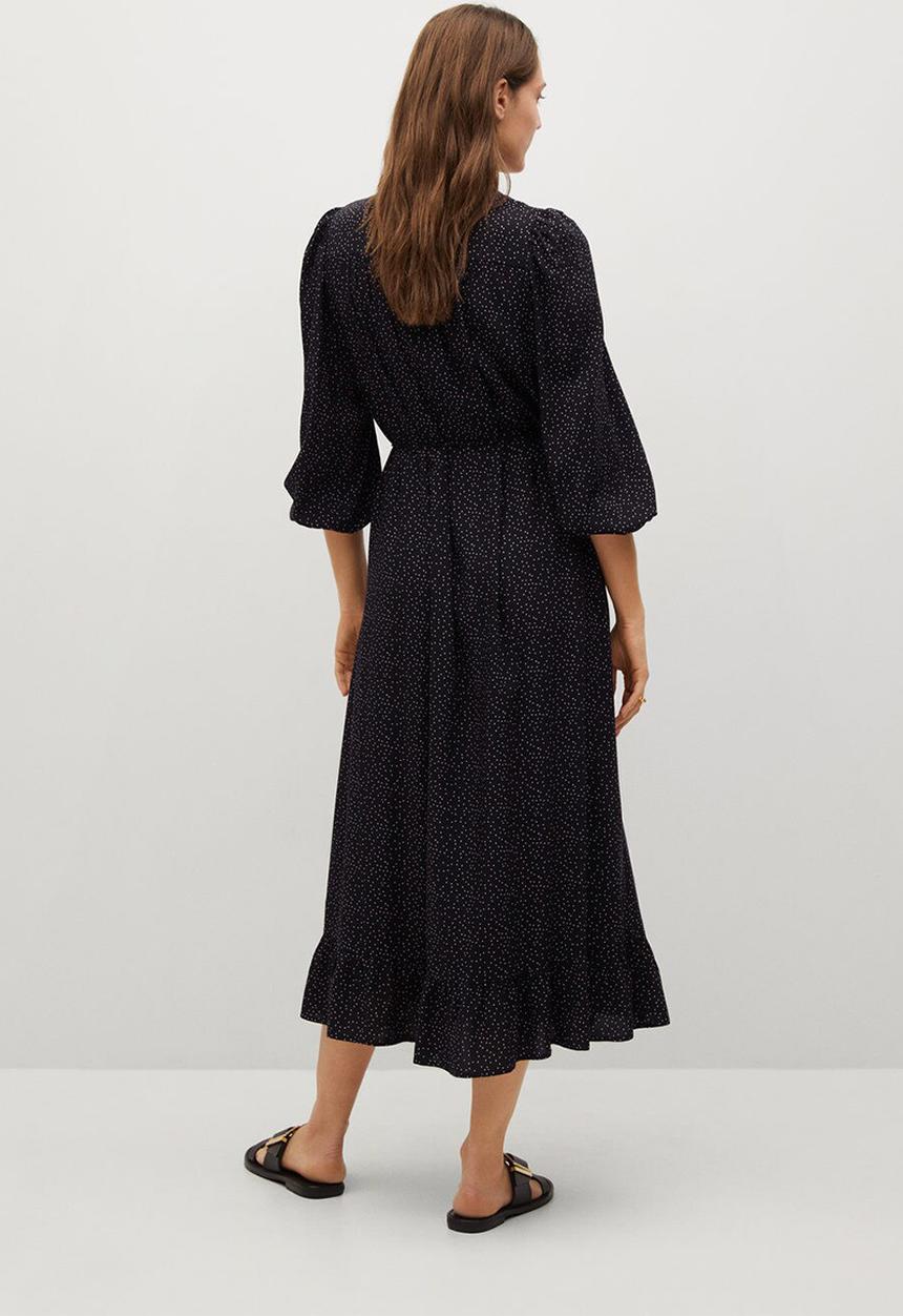 MANGO - Dress cherry - black