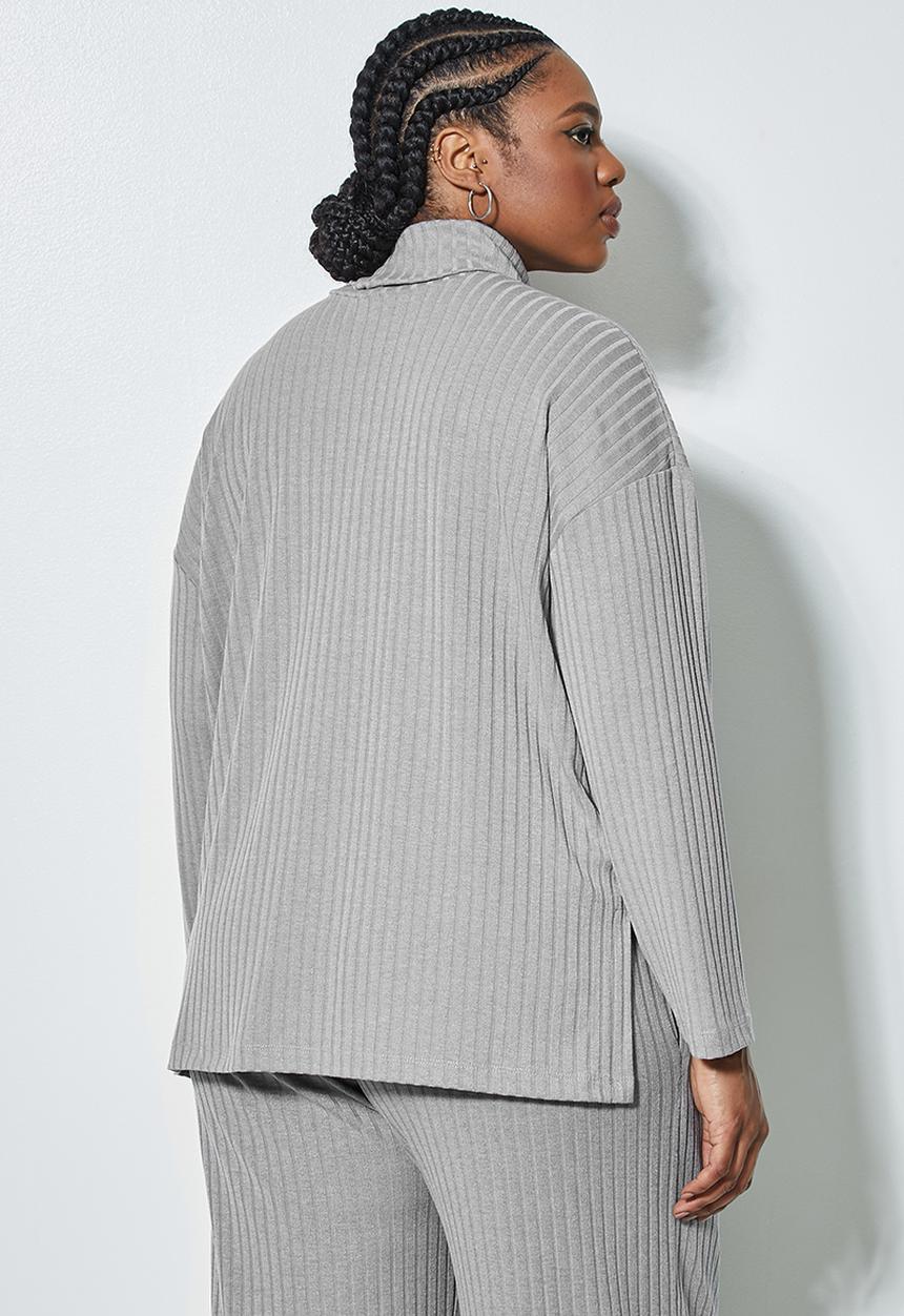 Superbalist - Roll neck soft touch top - grey