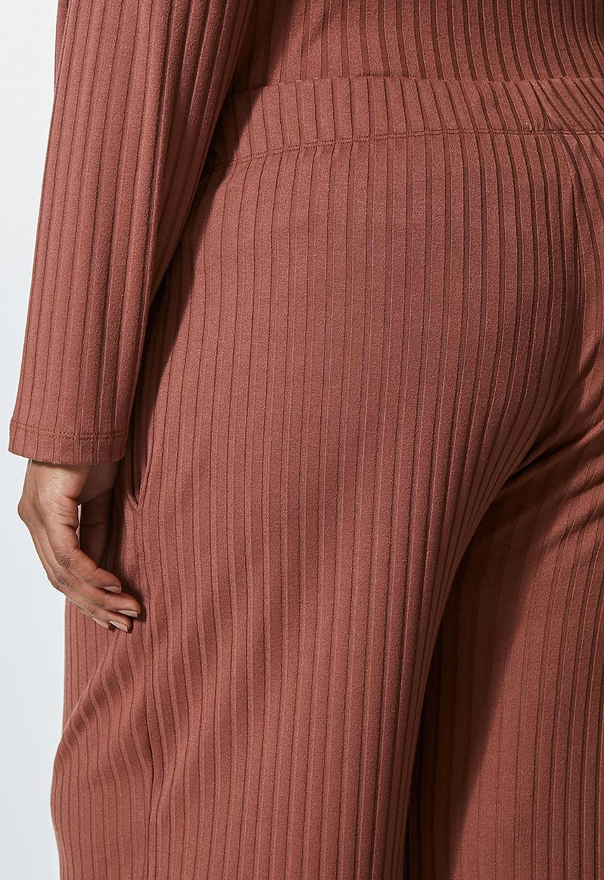 Superbalist - Knit rib wide leg - dark pink