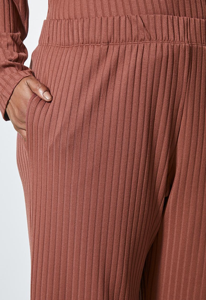 Superbalist - Knit rib wide leg - dark pink