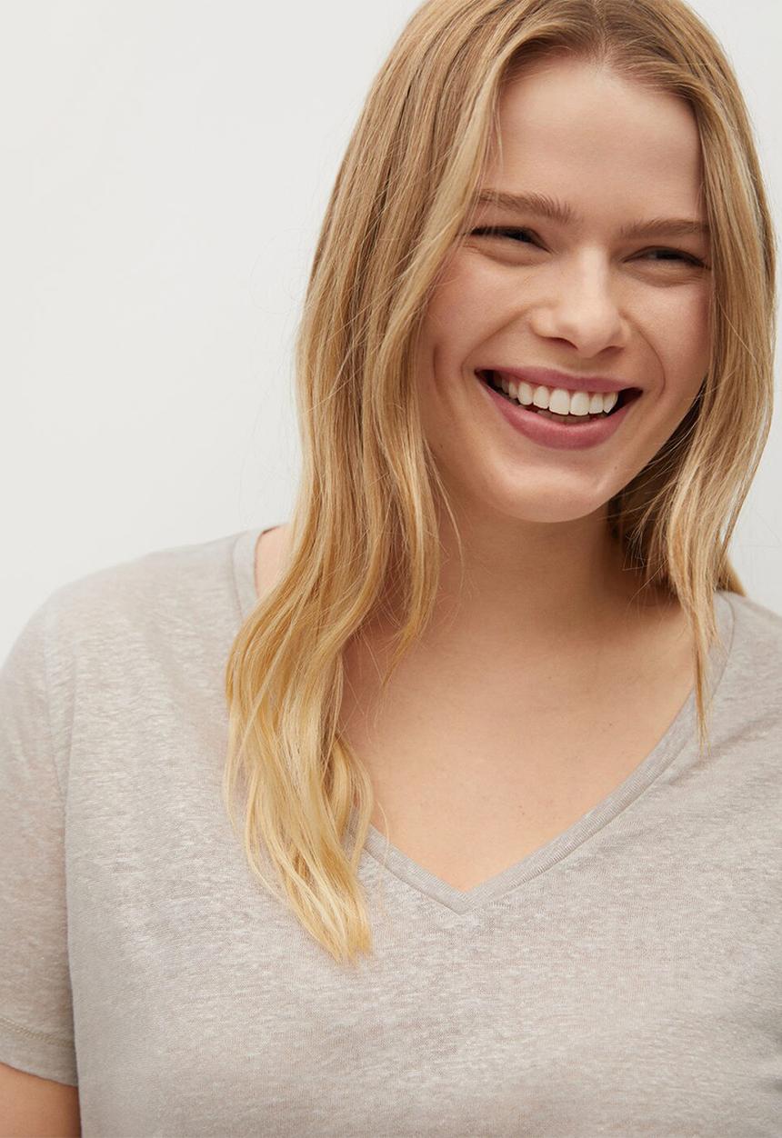 Violeta by Mango - Plus T-shirt silvery - light brown
