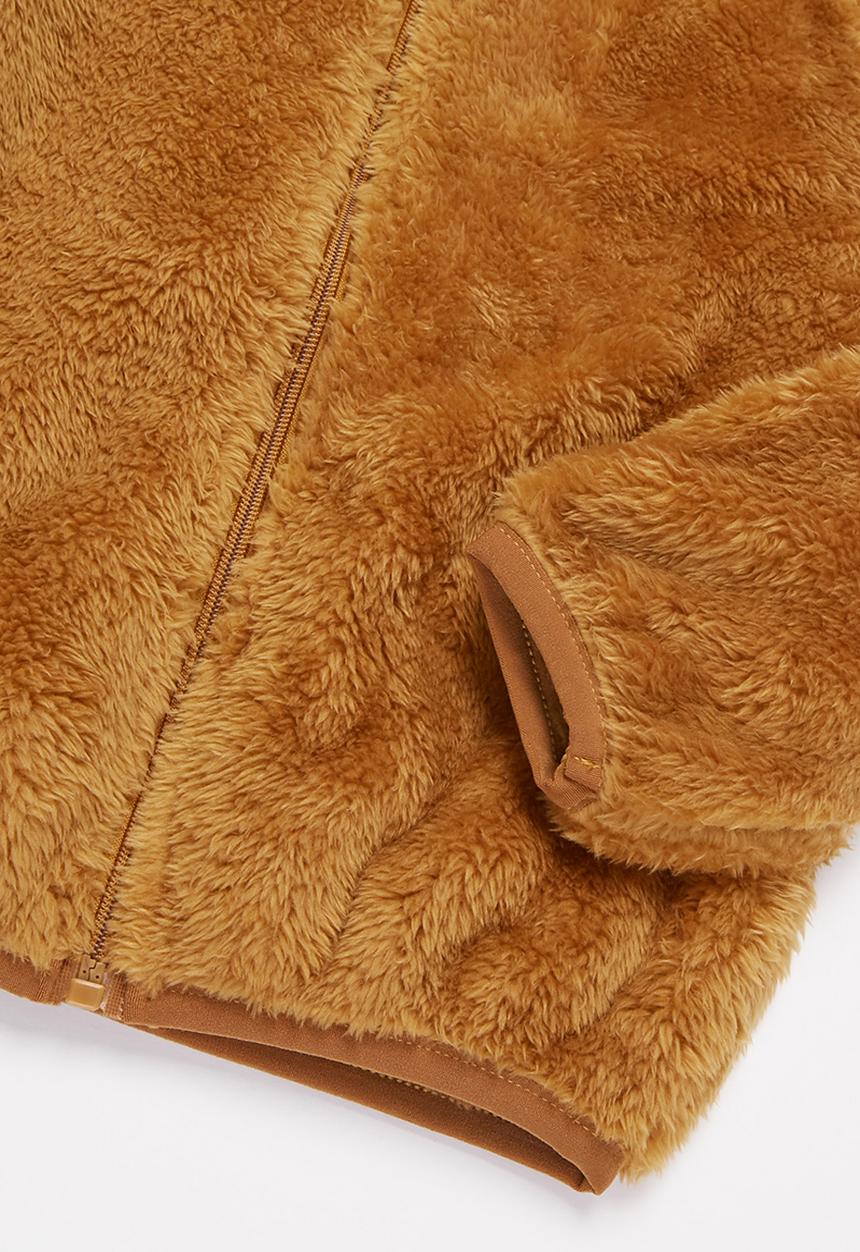 Baby Star - Fluffy zip through jacket - brown