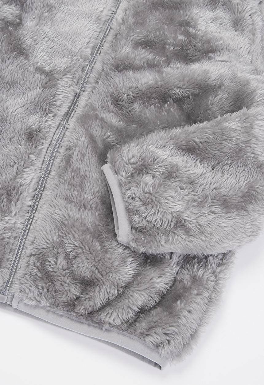 Baby Star - Fluffy zip through jacket - grey