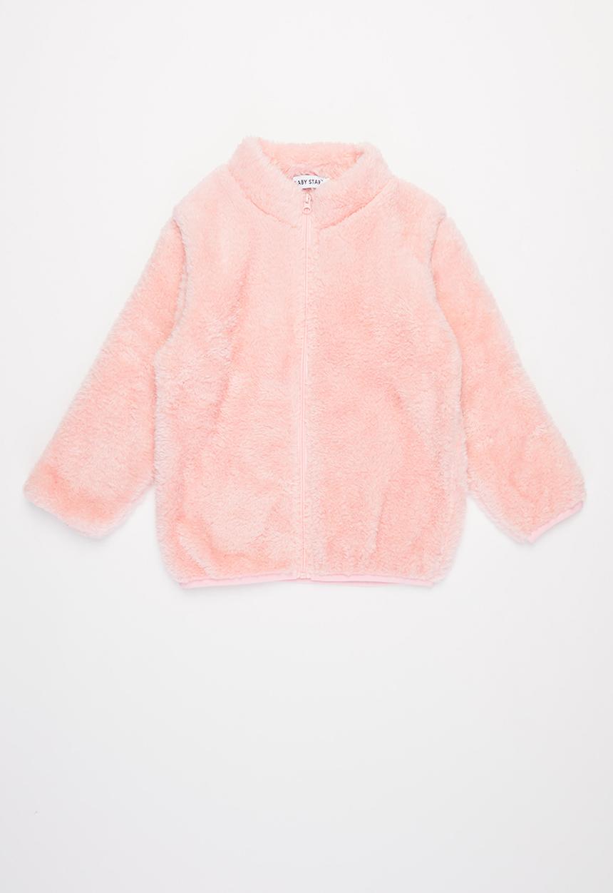 Baby Star - Fluffy zip through jacket - pink