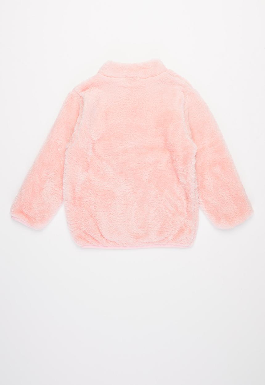 Baby Star - Fluffy zip through jacket - pink