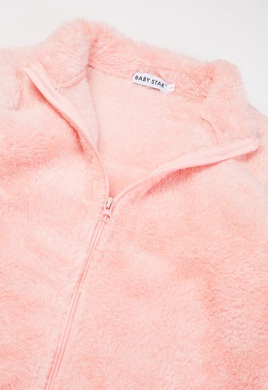 Baby Star - Fluffy zip through jacket - pink