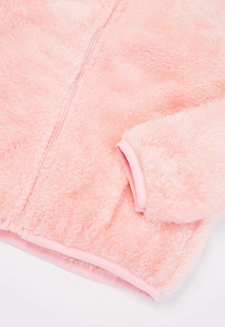Baby Star - Fluffy zip through jacket - pink