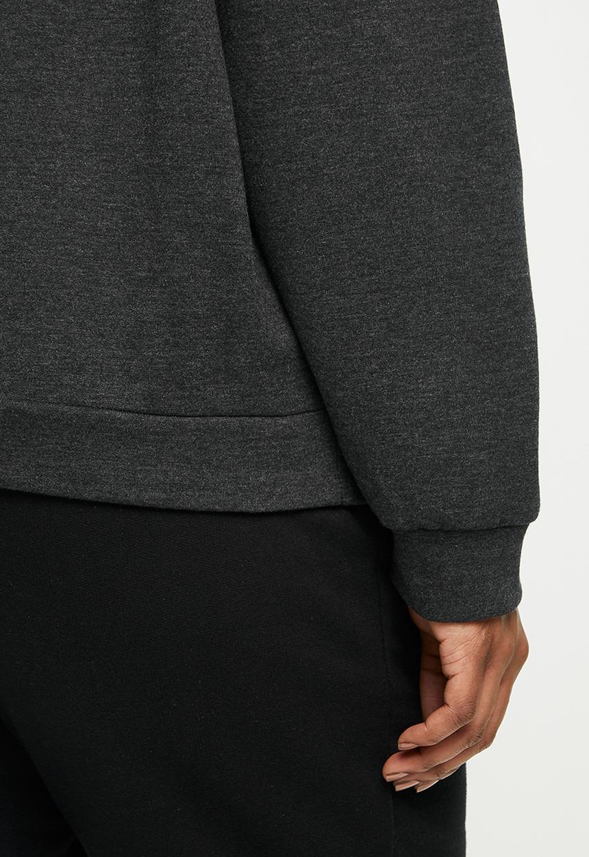 Me&B - Plus quarter zip hoodie - charcoal