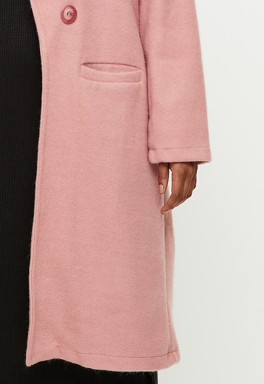 Me&B - Plus pink melton coat - pink 