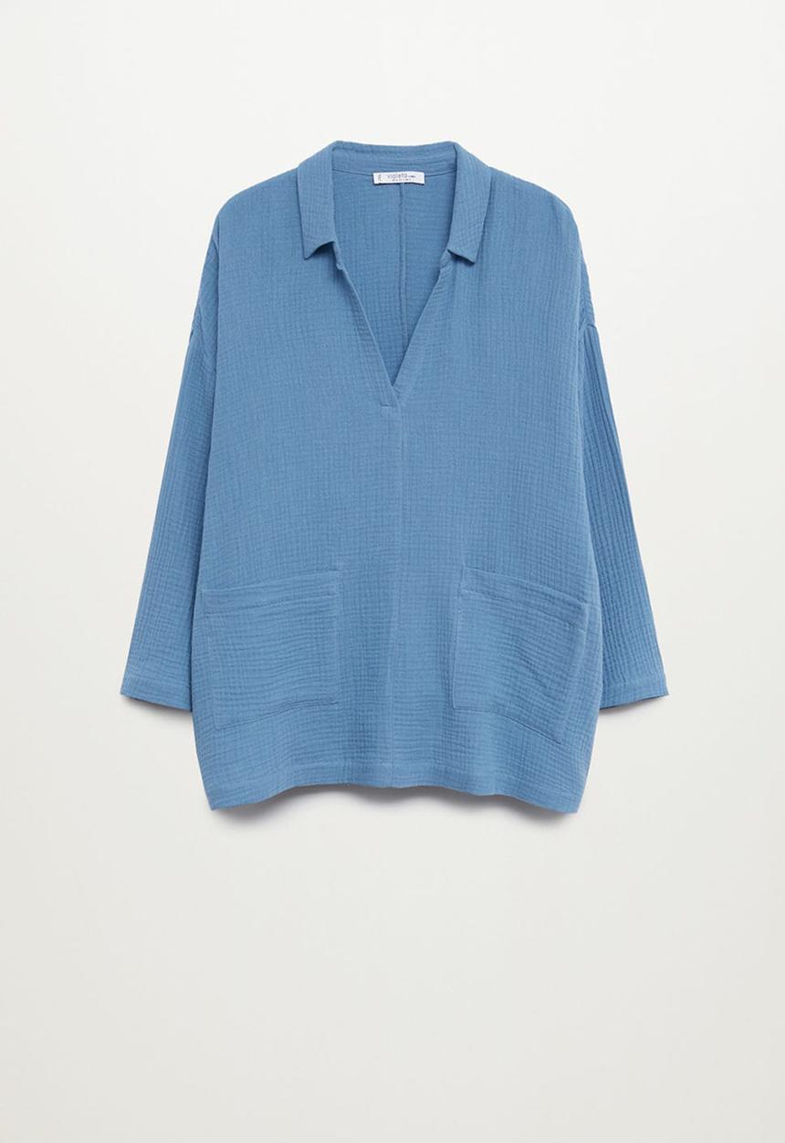 Violeta by Mango - Plus blouse night - blue