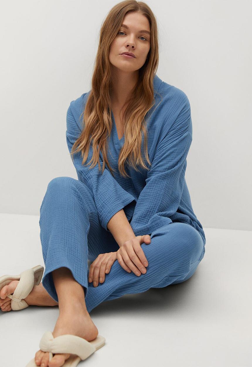 Violeta by Mango - Plus blouse night - blue
