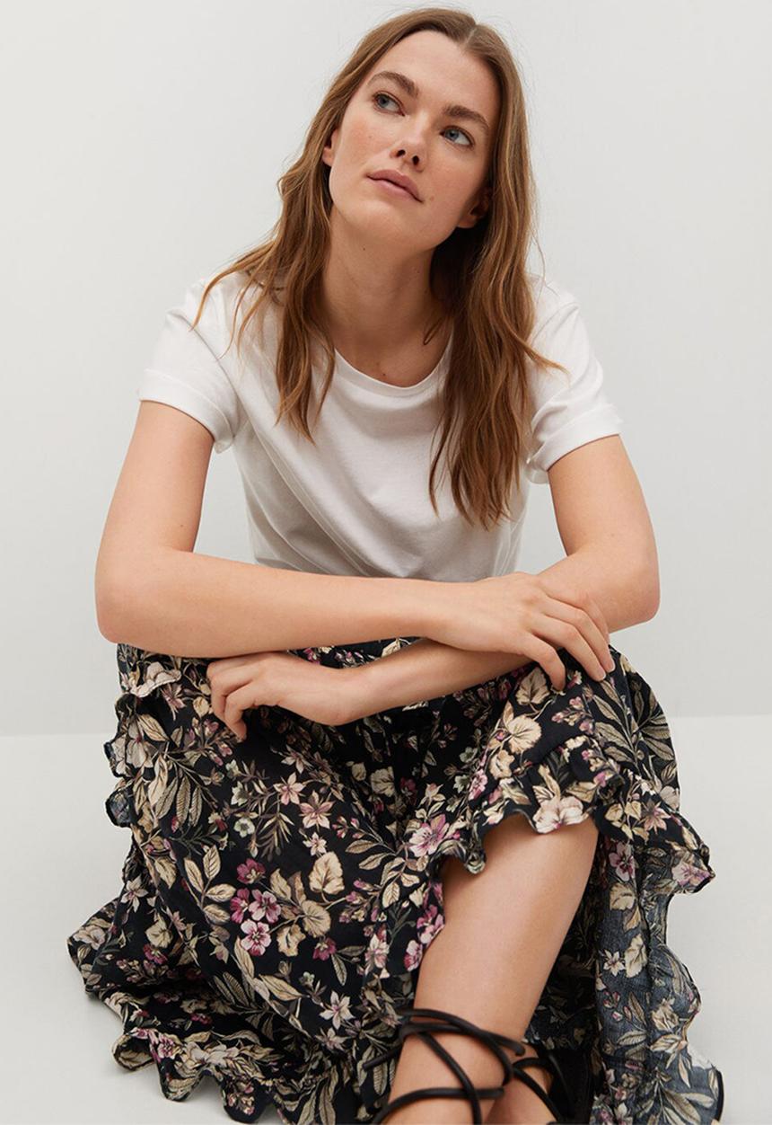 MANGO - Skirt farm - black