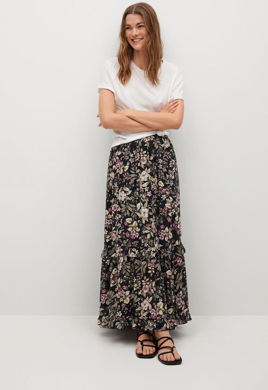 MANGO - Skirt farm - black