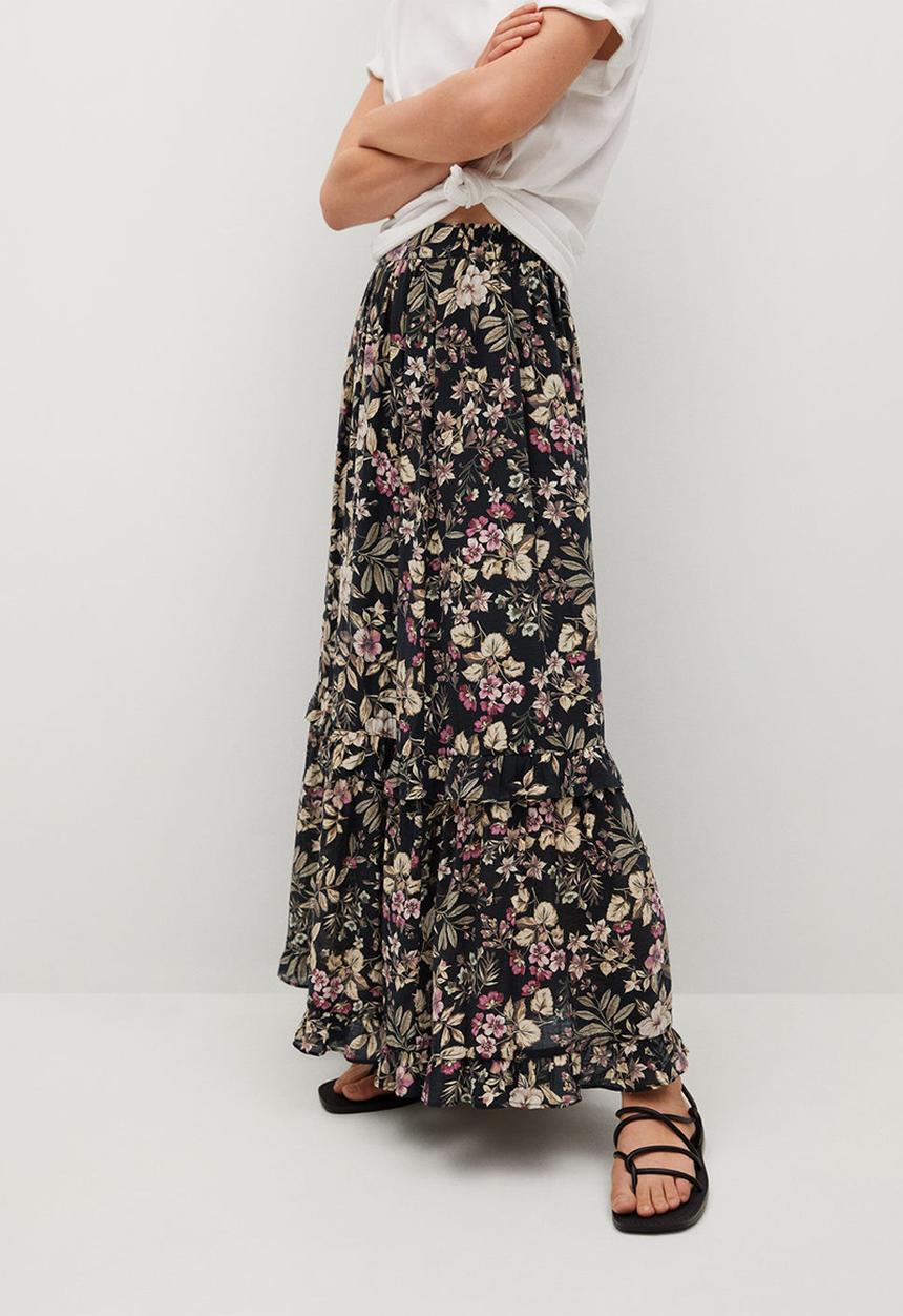 MANGO - Skirt farm - black