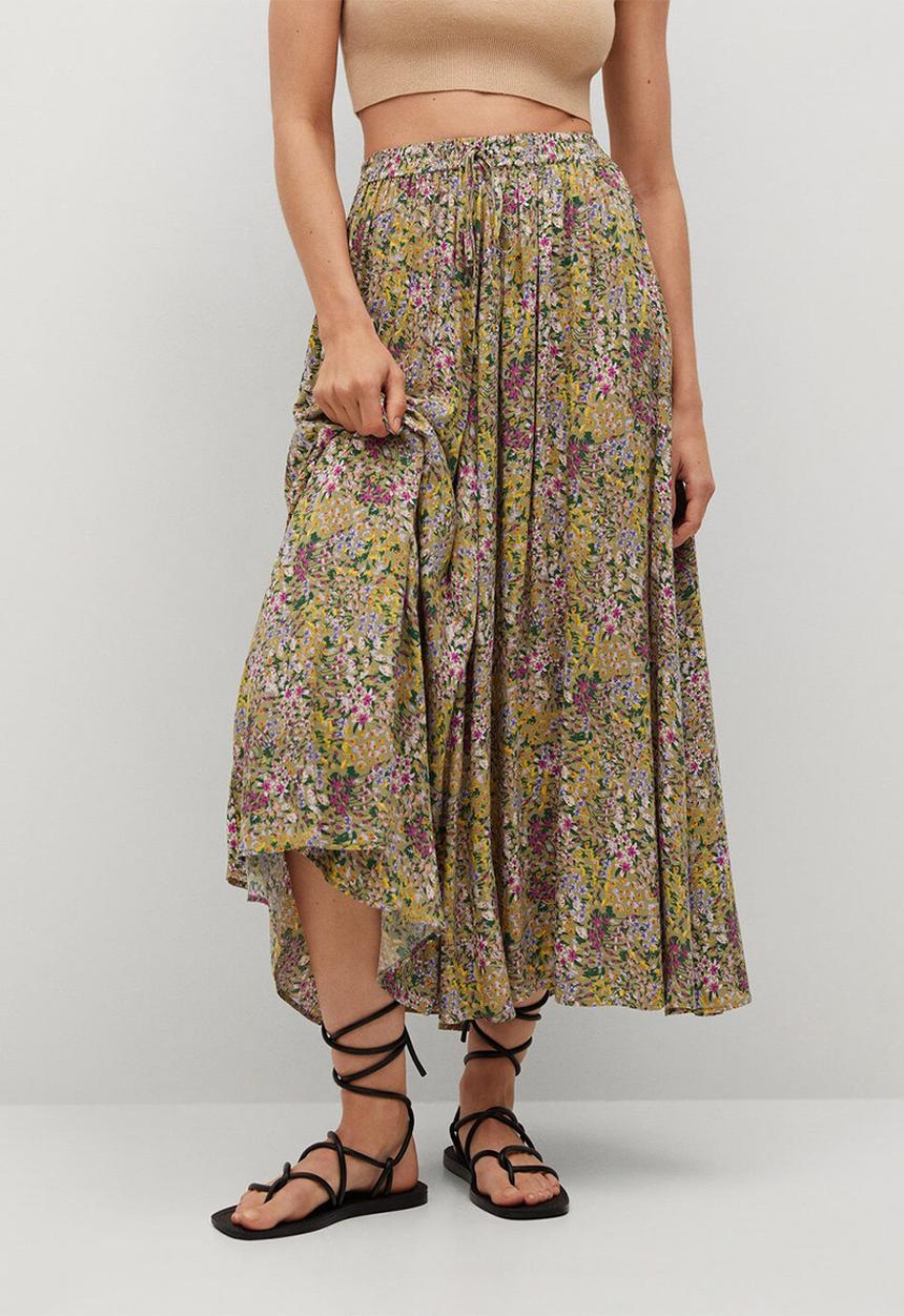 MANGO - Skirt palma - green