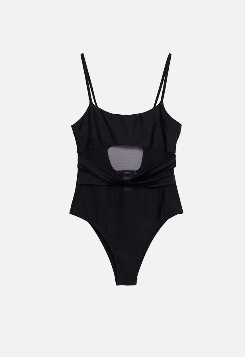 MANGO - Swimsuit misha - black