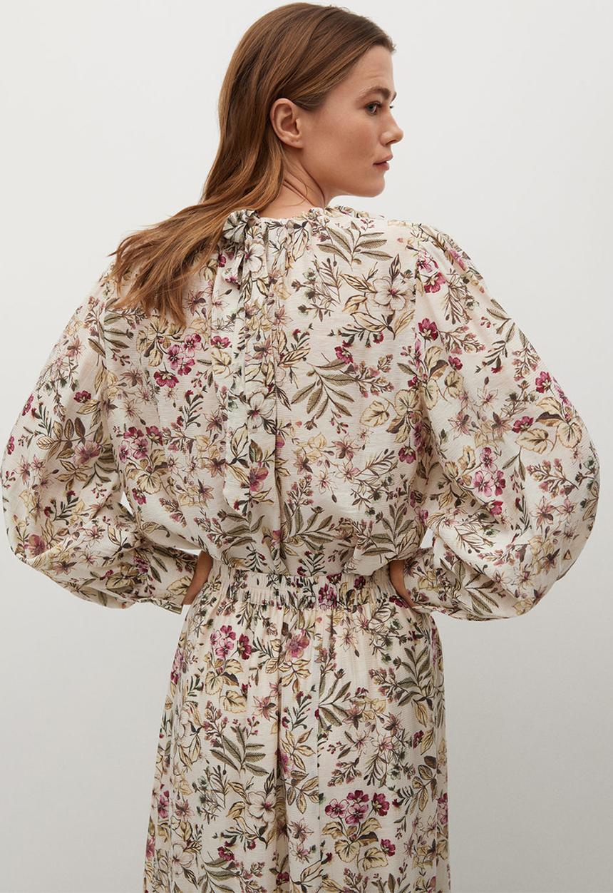MANGO - Blouse farm - light beige