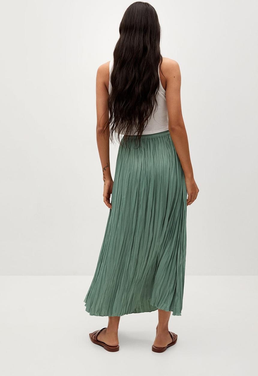 MANGO - Skirt palmer - aqua green