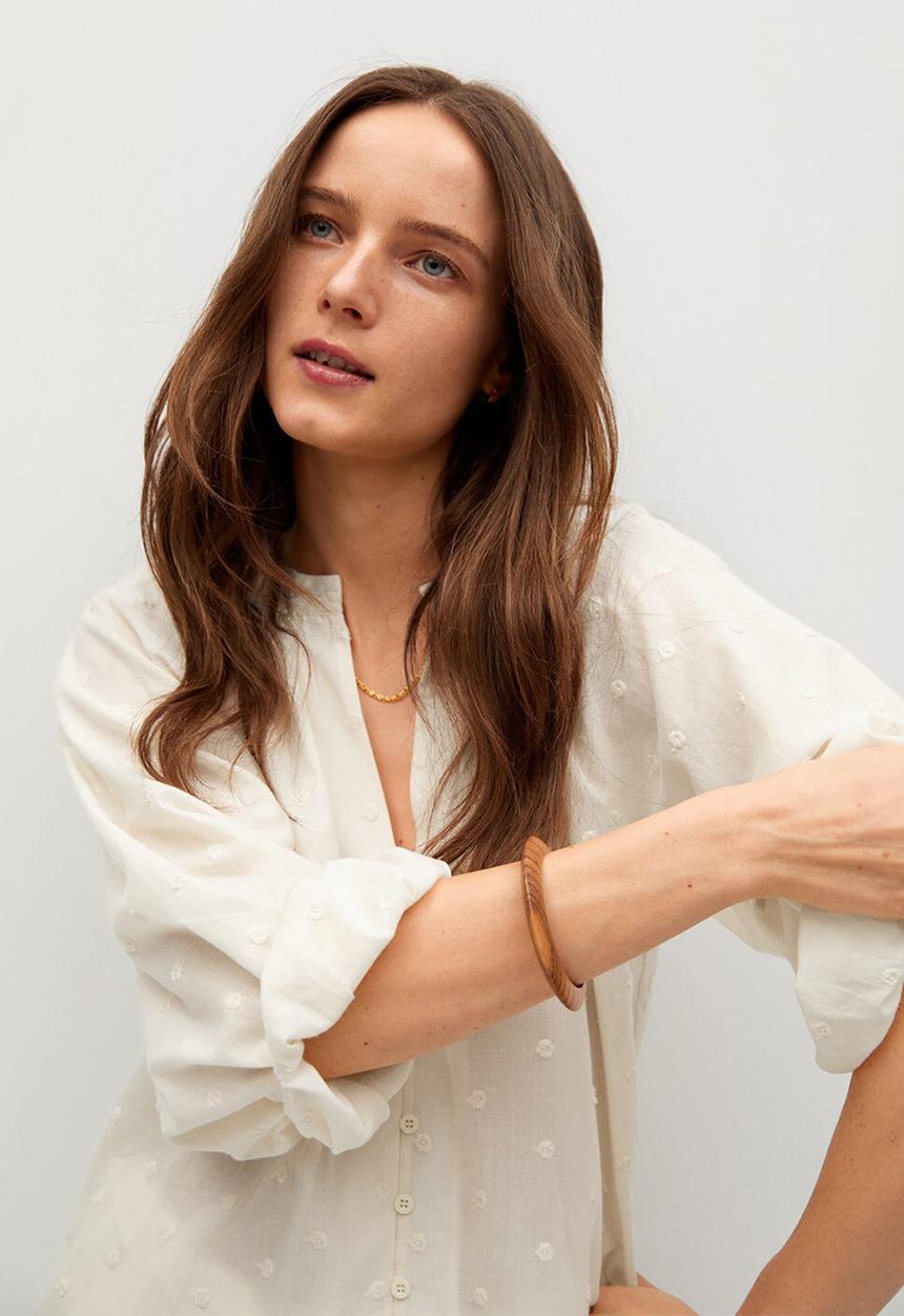 MANGO - Blouse topu - off white