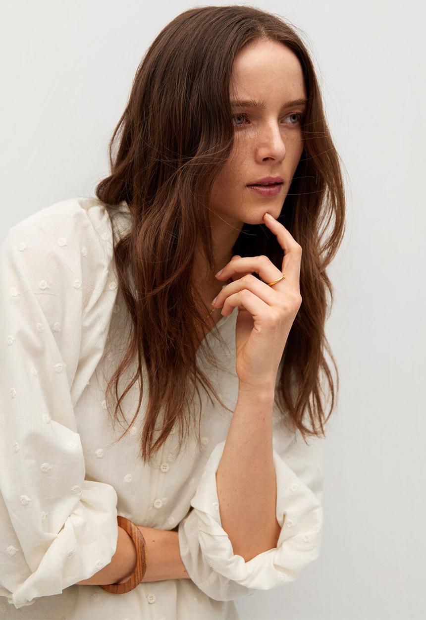 MANGO - Blouse topu - off white