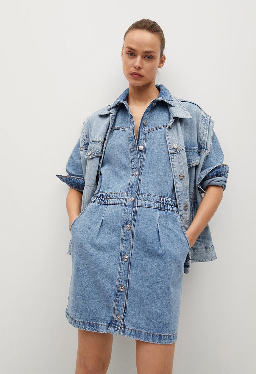 MANGO - Dress luna - blue