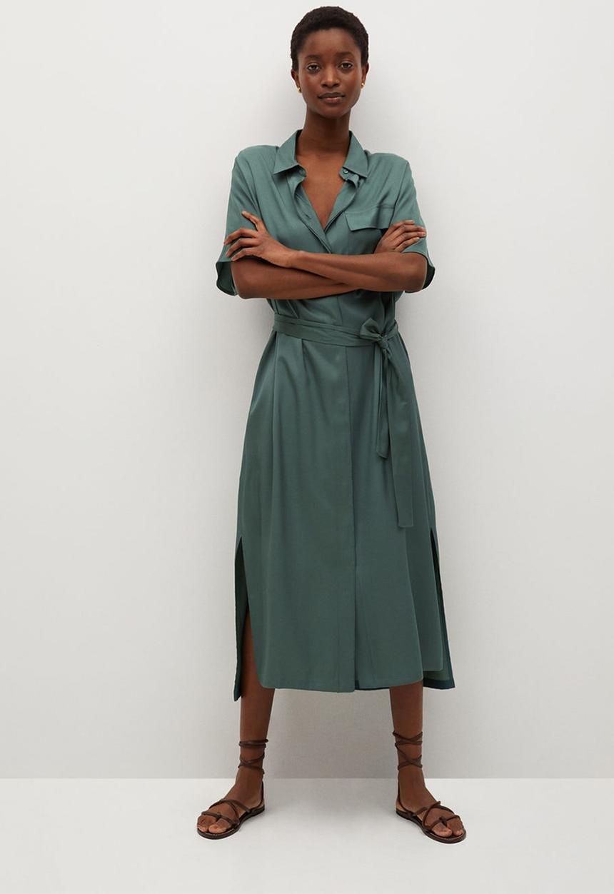 MANGO - Dress marita - green