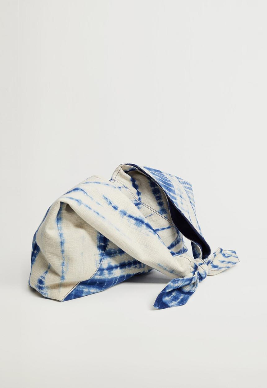 MANGO - Tiedye bag - white & blue