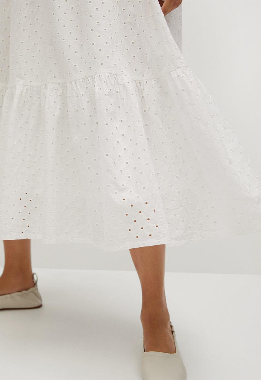 MANGO - Dress ramo - off white