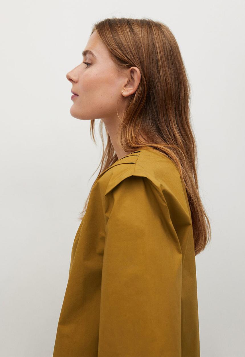 MANGO - Blouse pillu - dark yellow