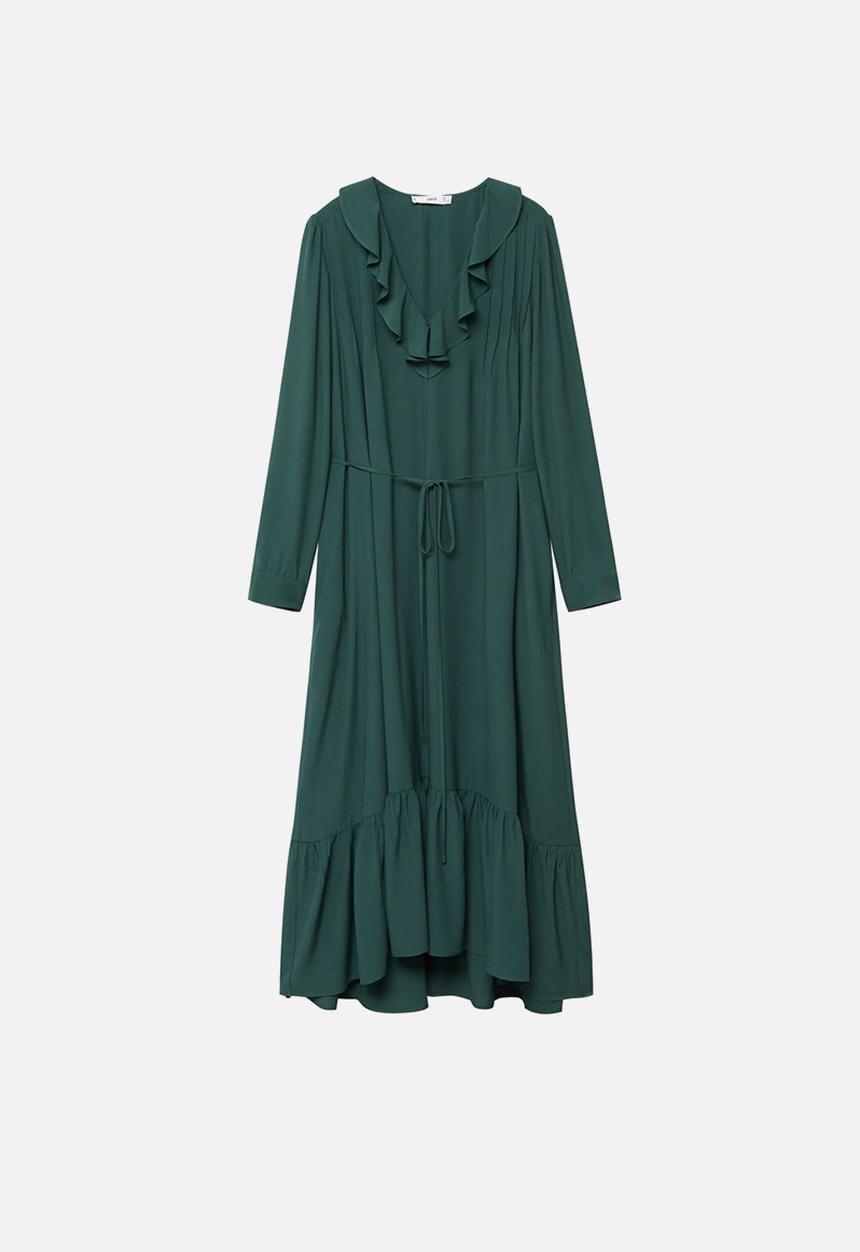 MANGO - Dress noir - green