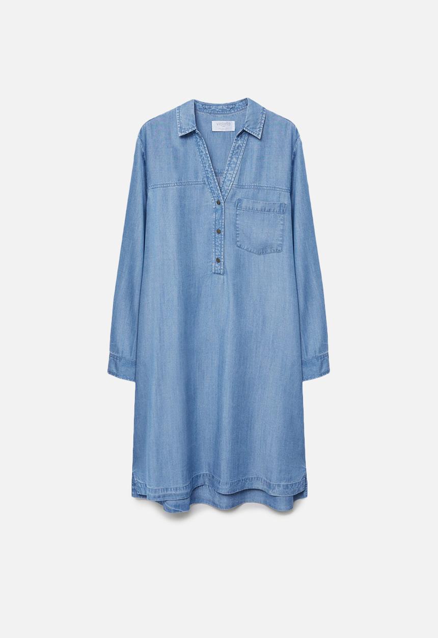 Violeta by Mango - Plus dress fineta - blue