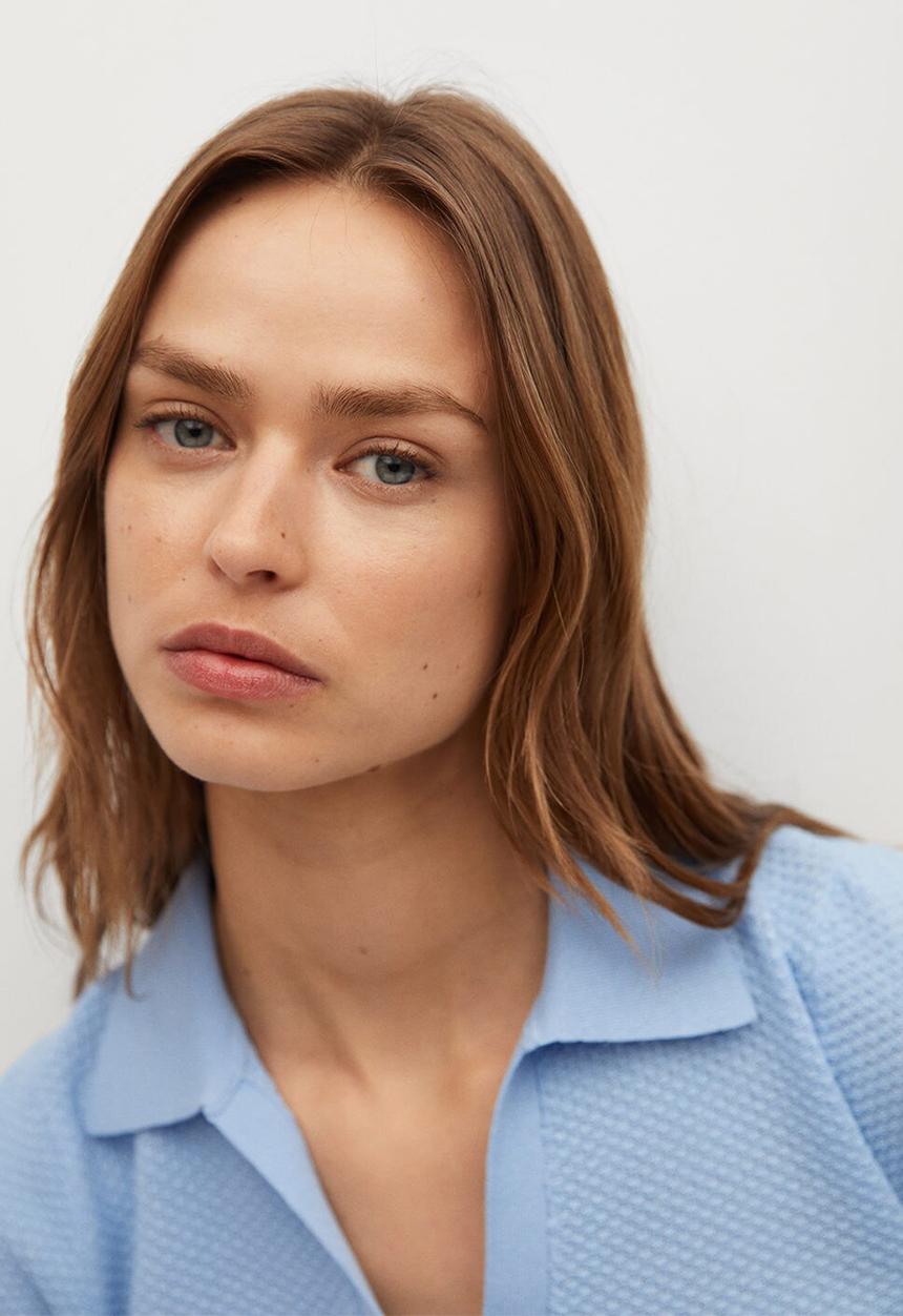 MANGO - Polo shirt circle - blue