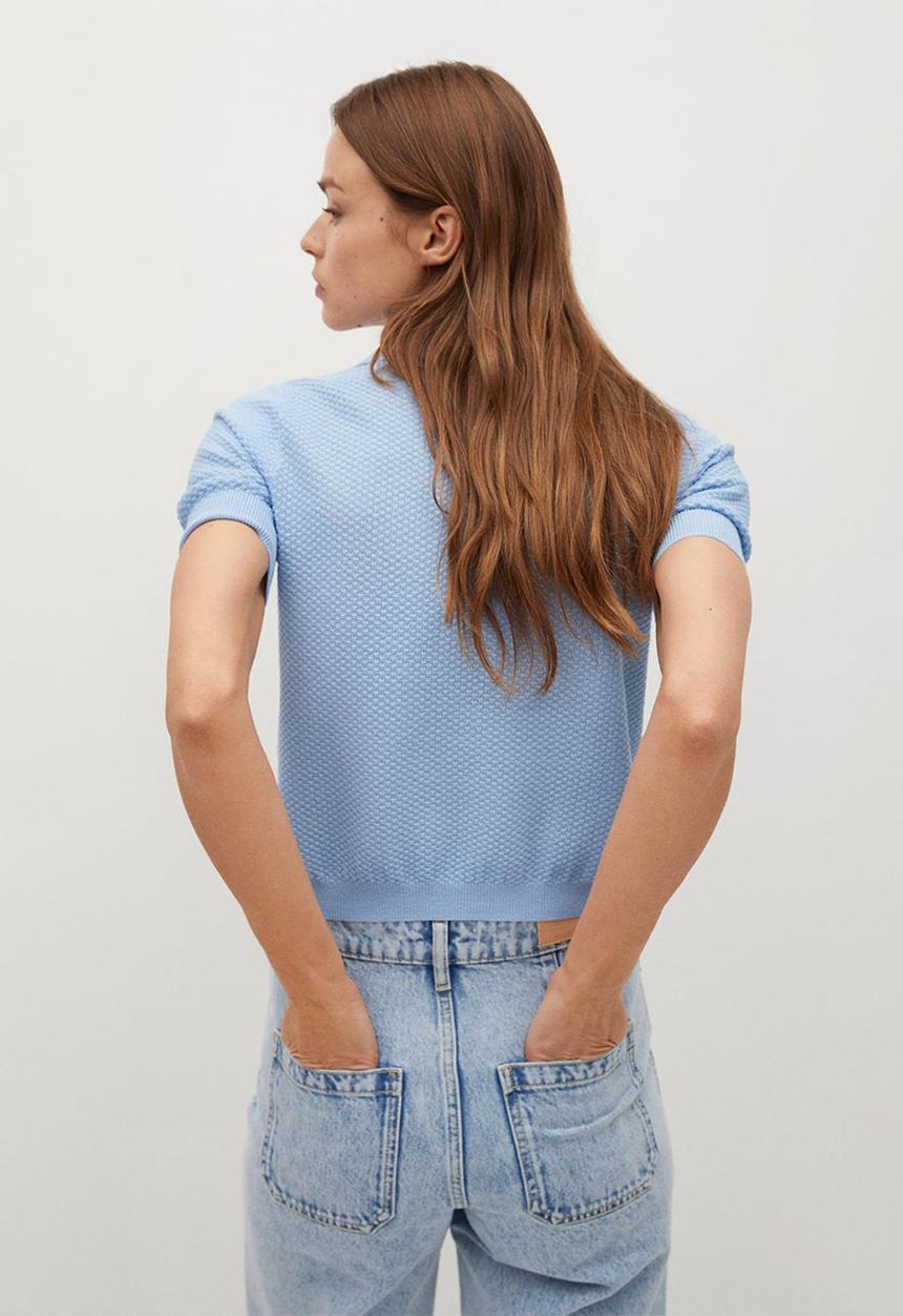 MANGO - Polo shirt circle - blue