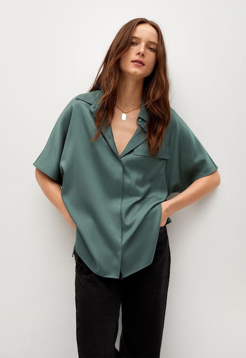 MANGO - Shirt marita - green
