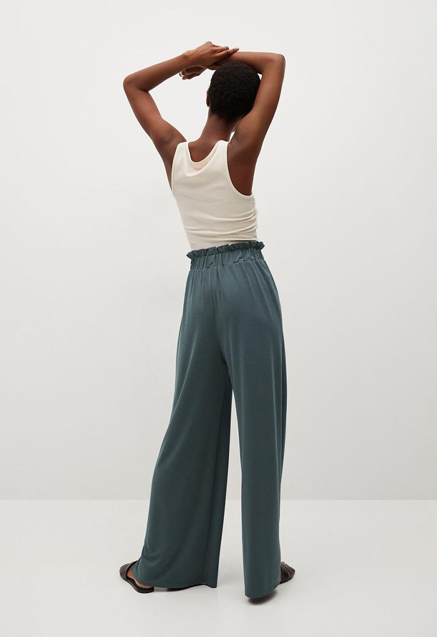 MANGO - Trousers goli - medium green