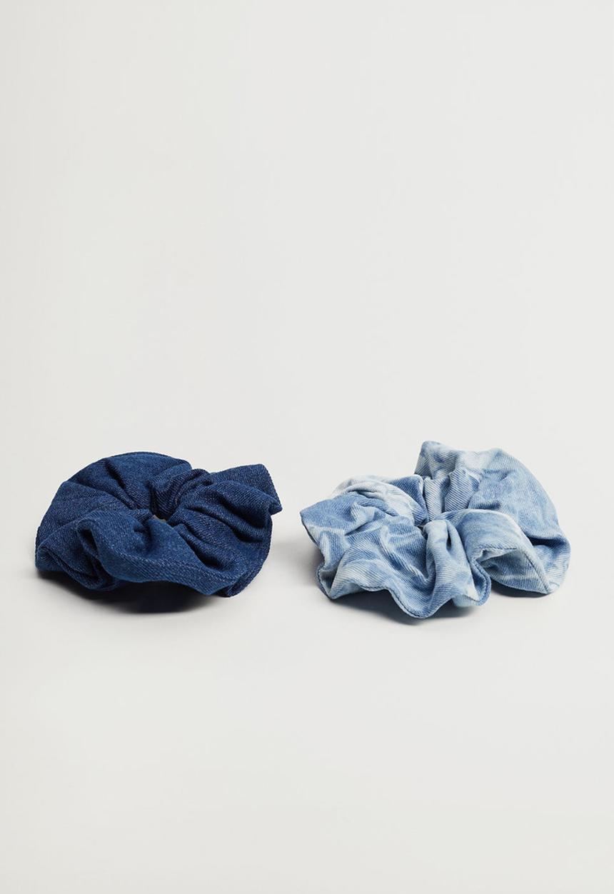 MANGO - Denito scrunchies - open blue