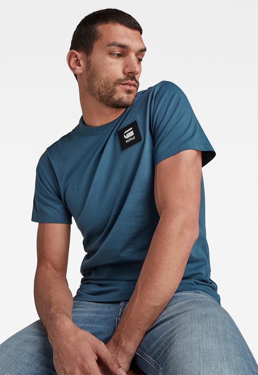 G-STAR - Badge logo short sleeve tee - blue 